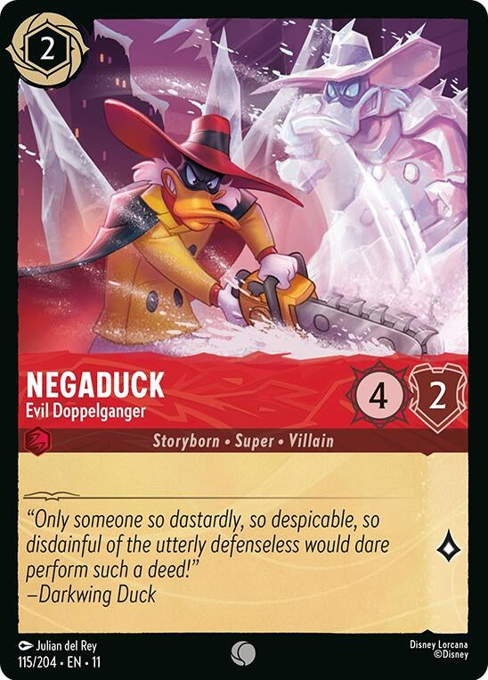 Image for Negaduck - Evil Doppelganger (115/204) [Winterspell] (Cold Foil) - Disney Lorcana