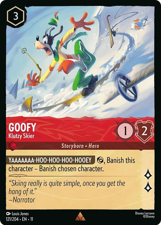 Image for Goofy - Klutzy Skier (121/204) [Winterspell] (Cold Foil) - Disney Lorcana
