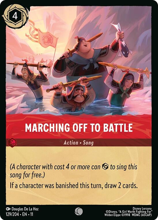Image for Marching Off to Battle (129/204) [Winterspell] - Disney Lorcana