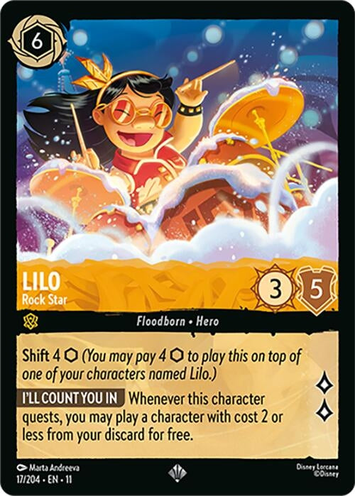 Image for Lilo - Rock Star (17/204) [Winterspell] (Cold Foil) - Disney Lorcana