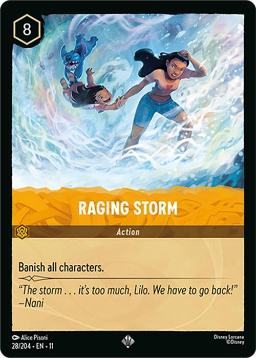 Image for Raging Storm (28/204) [Winterspell] (Cold Foil) - Disney Lorcana
