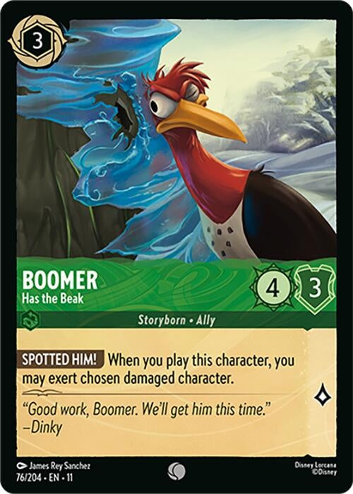 Image for Boomer - Has the Beak (76/204) [Winterspell] (Cold Foil) - Disney Lorcana