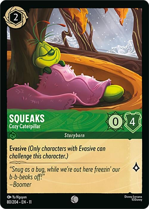 Image for Squeaks - Cozy Caterpillar (80/204) [Winterspell] (Cold Foil) - Disney Lorcana