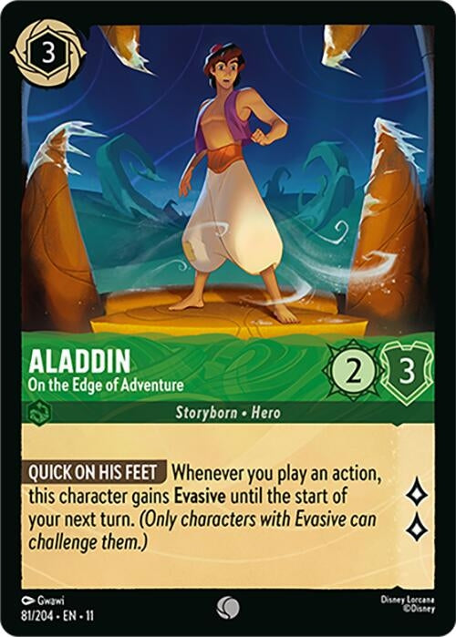 Image for Aladdin - On the Edge of Adventure (81/204) [Winterspell] (Cold Foil) - Disney Lorcana