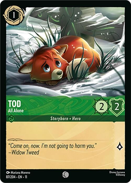 Image for Tod - All Alone (87/204) [Winterspell] (Cold Foil) - Disney Lorcana