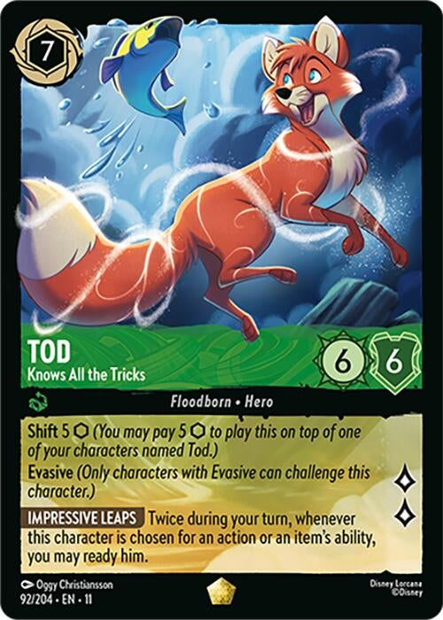 Image for Tod - Knows All the Tricks (92/204) [Winterspell] (Cold Foil) - Disney Lorcana