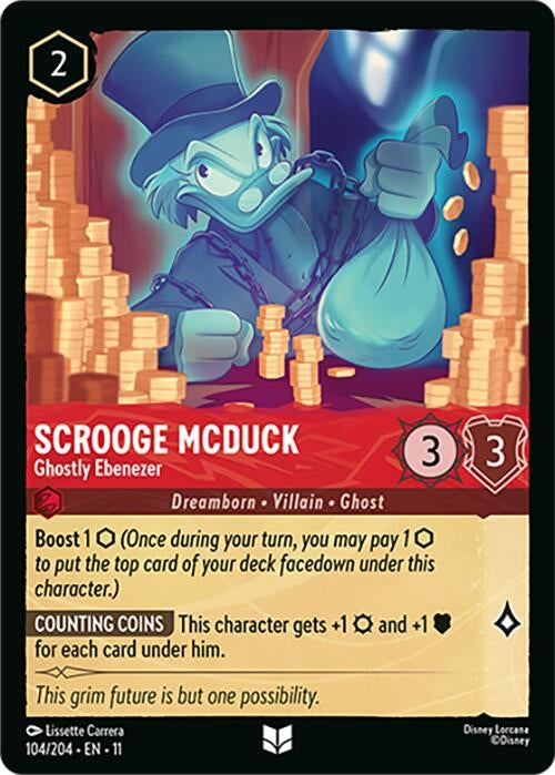 Image for Scrooge McDuck - Ghostly Ebenezer (104/204) [Winterspell] (Cold Foil) - Disney Lorcana