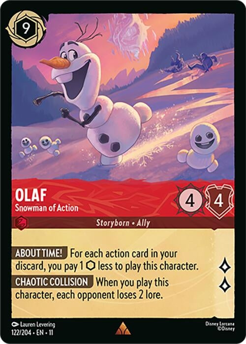 Image for Olaf - Snowman of Action (122/204) [Winterspell] - Disney Lorcana