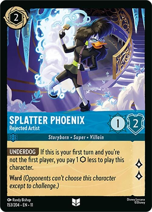 Image for Splatter Phoenix - Rejected Artist (153/204) [Winterspell] (Cold Foil) - Disney Lorcana