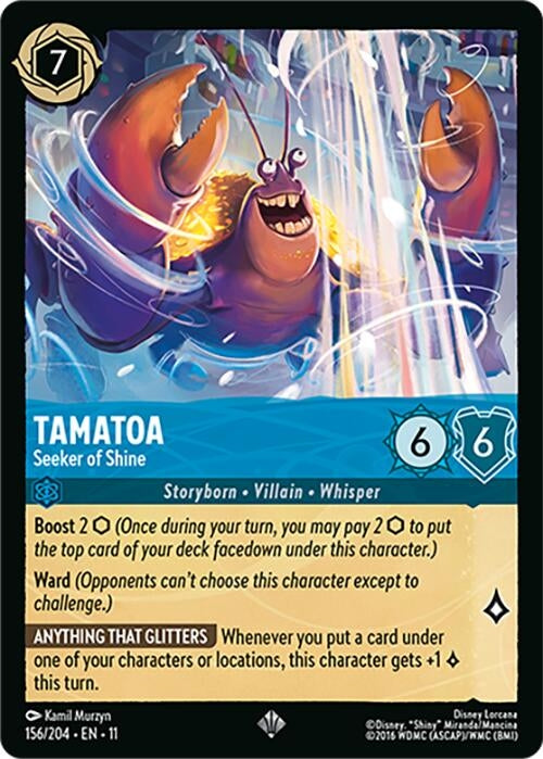 Image for Tamatoa - Seeker of Shine (156/204) [Winterspell] (Cold Foil) - Disney Lorcana