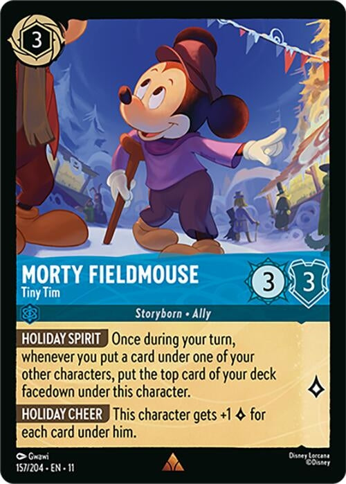 Image for Morty Fieldmouse - Tiny Tim (157/204) [Winterspell] (Cold Foil) - Disney Lorcana