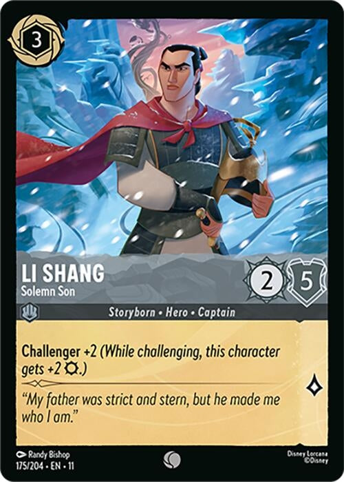 Image for Li Shang - Solemn Son (175/204) [Winterspell] (Cold Foil) - Disney Lorcana