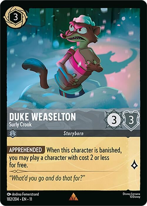 Image for Duke Weaselton - Surly Crook (182/204) [Winterspell] - Disney Lorcana