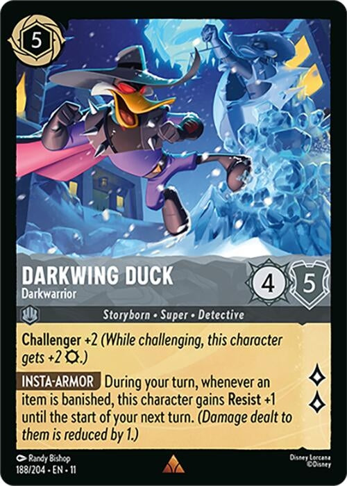 Image for Darkwing Duck - Darkwarrior (188/204) [Winterspell] (Cold Foil) - Disney Lorcana