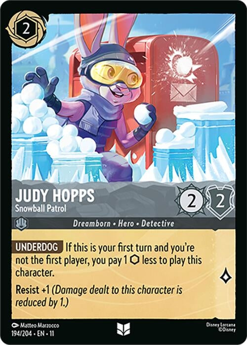 Image for Judy Hopps - Snowball Patrol (194/204) [Winterspell] (Cold Foil) - Disney Lorcana