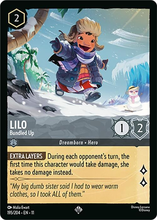 Image for Lilo - Bundled Up (195/204) [Winterspell] (Cold Foil) - Disney Lorcana