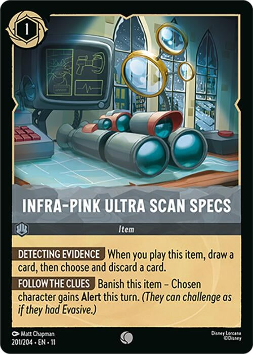 Image for Infra-Pink Ultra Scan Specs (201/204) [Winterspell] (Cold Foil) - Disney Lorcana