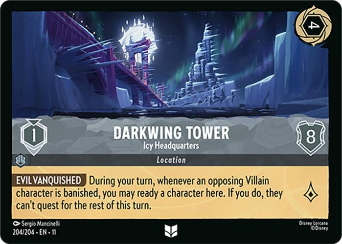 Image for Darkwing Tower - Icy Headquarters (204/204) [Winterspell] (Cold Foil) - Disney Lorcana