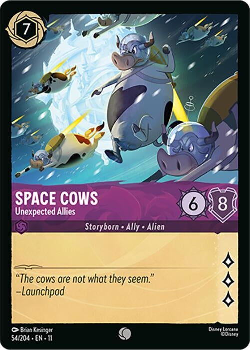 Image for Space Cows - Unexpected Allies (54/204) [Winterspell] - Disney Lorcana