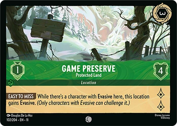 Image for Game Preserve - Protected Land (102/204) [Winterspell] (Cold Foil) - Disney Lorcana