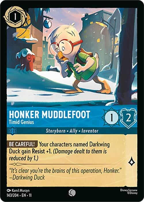 Image for Honker Muddlefoot - Timid Genius (143/204) [Winterspell] (Cold Foil) - Disney Lorcana