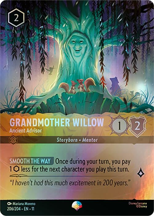 Image for Grandmother Willow - Ancient Advisor (Epic) (206/204) [Winterspell] (Holofoil) - Disney Lorcana
