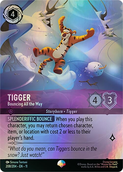 Image for Tigger - Bouncing All the Way (Epic) (208/204) [Winterspell] (Holofoil) - Disney Lorcana