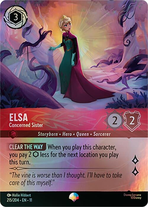 Image for Elsa - Concerned Sister (Epic) (215/204) [Winterspell] (Holofoil) - Disney Lorcana