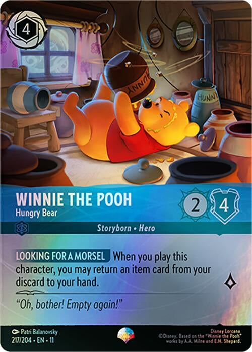 Image for Winnie the Pooh - Hungry Bear (Epic) (217/204) [Winterspell] (Holofoil) - Disney Lorcana