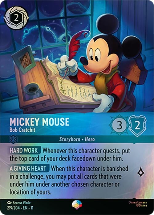 Image for Mickey Mouse - Bob Cratchit (Epic) (219/204) [Winterspell] (Holofoil) - Disney Lorcana