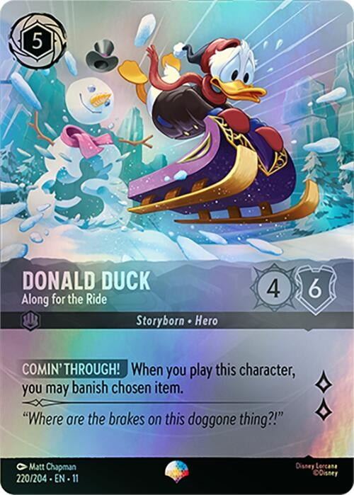Image for Donald Duck - Along for the Ride (Epic) (220/204) [Winterspell] (Holofoil) - Disney Lorcana