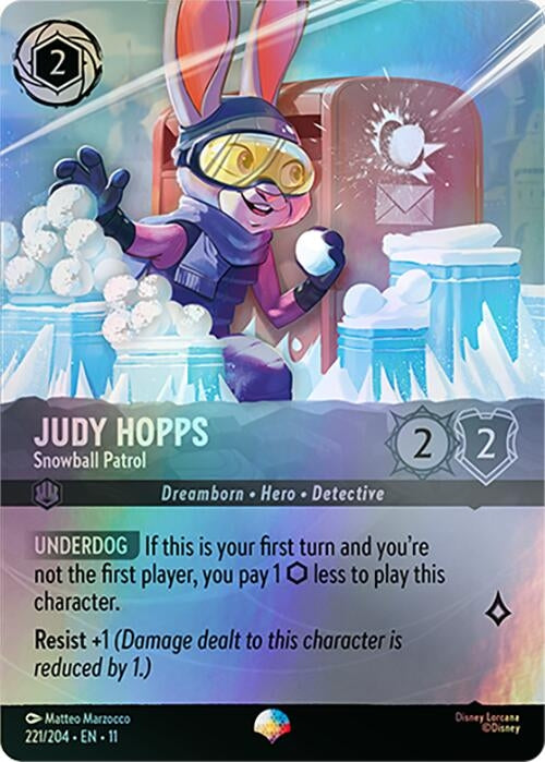 Image for Judy Hopps - Snowball Patrol (Epic) (221/204) [Winterspell] (Holofoil) - Disney Lorcana