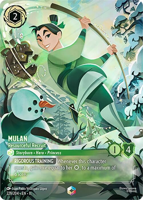 Image for Mulan - Resourceful Recruit (Enchanted) (229/204) [Winterspell] (Holofoil) - Disney Lorcana