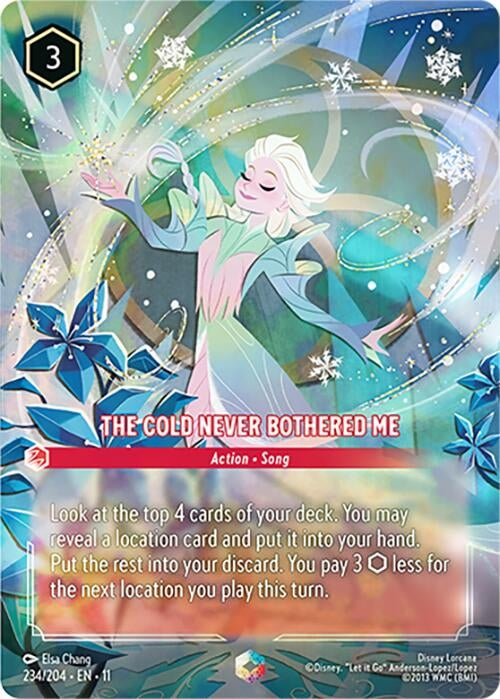 Image for The Cold Never Bothered Me (Enchanted) (234/204) [Winterspell] (Holofoil) - Disney Lorcana