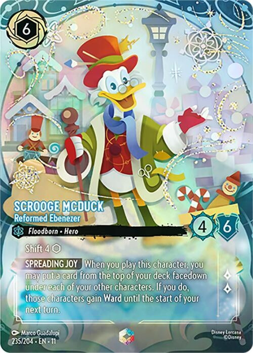 Image for Scrooge McDuck - Reformed Ebenezer (Enchanted) (235/204) [Winterspell] (Holofoil) - Disney Lorcana