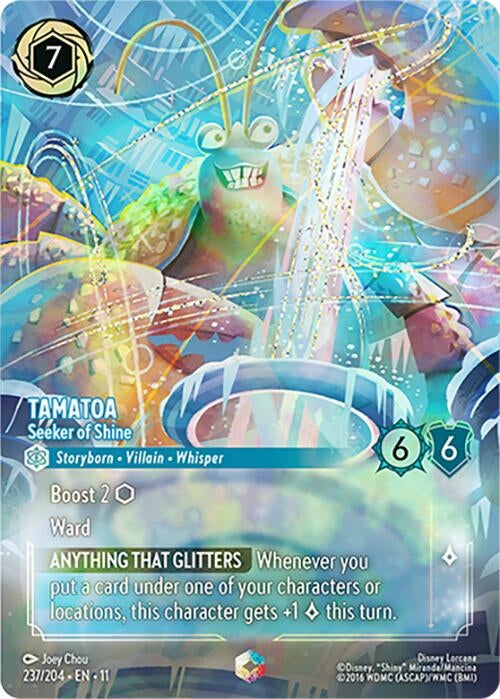 Image for Tamatoa - Seeker of Shine (Enchanted) (237/204) [Winterspell] (Holofoil) - Disney Lorcana