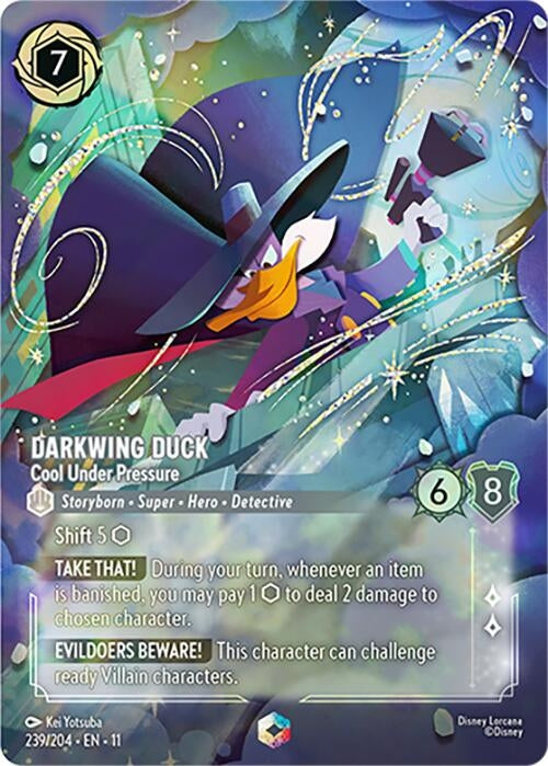 Image for Darkwing Duck - Cool Under Pressure (Enchanted) (239/204) [Winterspell] (Holofoil) - Disney Lorcana