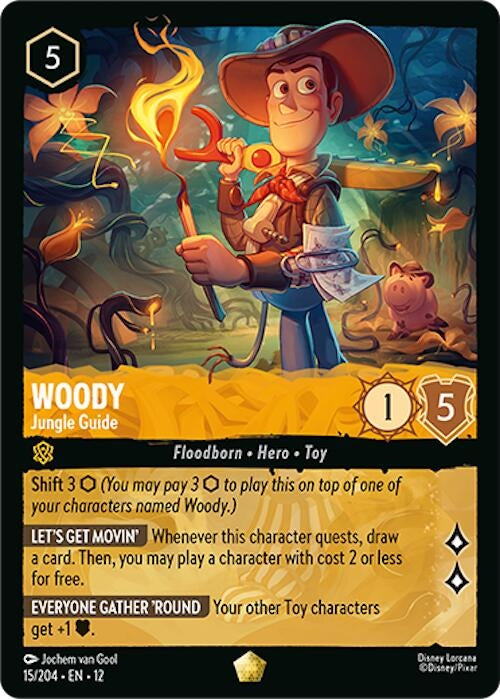 Image for Woody - Jungle Guide (15/204) [Wilds Unknown] (Cold Foil) - Disney Lorcana