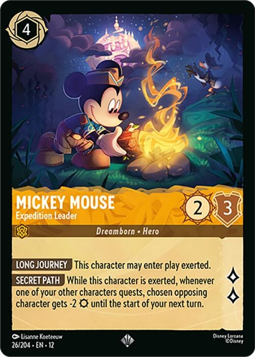 Image for Mickey Mouse - Expedition Leader (26/204) [Wilds Unknown] (Cold Foil) - Disney Lorcana