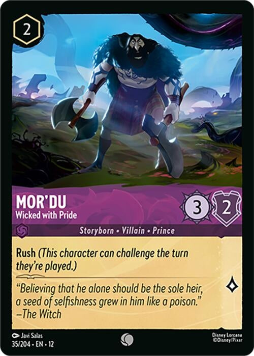 Image for Mor'du - Wicked with Pride (35/204) [Wilds Unknown] (Cold Foil) - Disney Lorcana