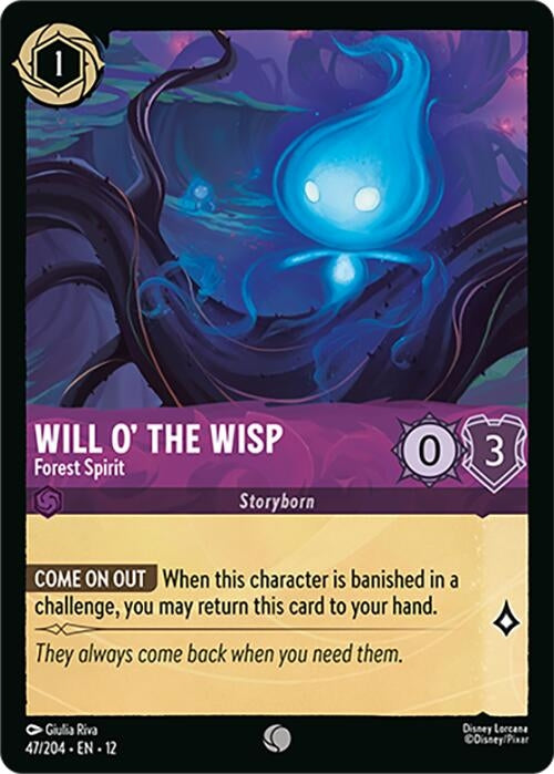Image for Will o' the Wisp - Forest Spirit (47/204) [Wilds Unknown] (Cold Foil) - Disney Lorcana