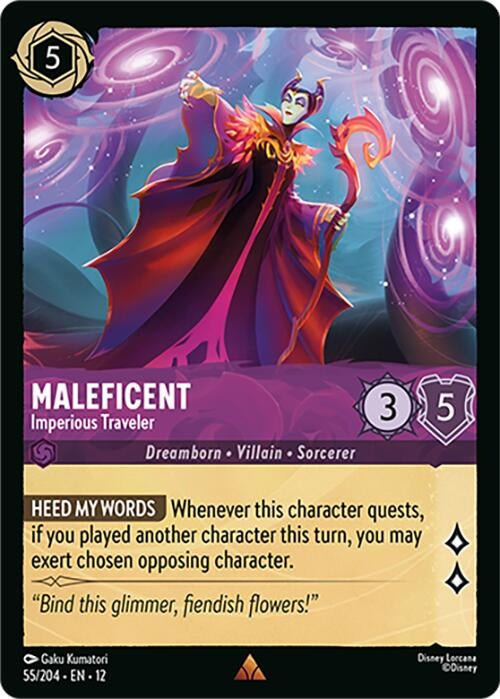 Image for Maleficent - Imperious Traveler (55/204) [Wilds Unknown] (Cold Foil) - Disney Lorcana