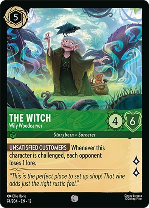 Image for The Witch - Wily Woodcarver (74/204) [Wilds Unknown] - Disney Lorcana