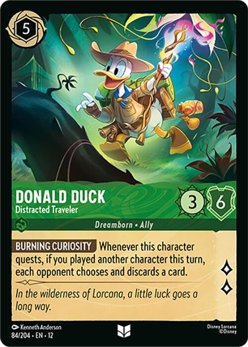 Image for Donald Duck - Distracted Traveler (84/204) [Wilds Unknown] (Cold Foil) - Disney Lorcana