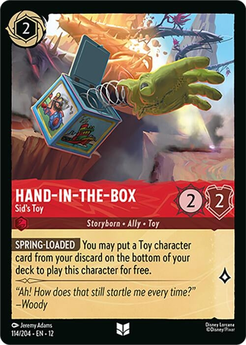 Image for Hand-in-the-Box - Sid's Toy (114/204) [Wilds Unknown] (Cold Foil) - Disney Lorcana