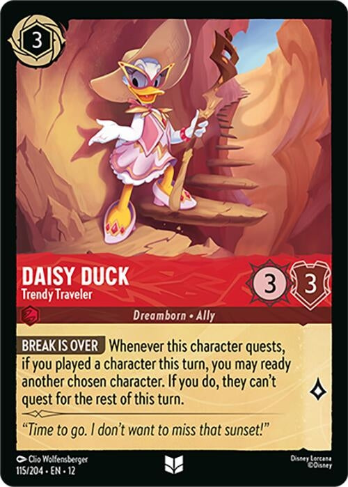 Image for Daisy Duck - Trendy Traveler (115/204) [Wilds Unknown] (Cold Foil) - Disney Lorcana