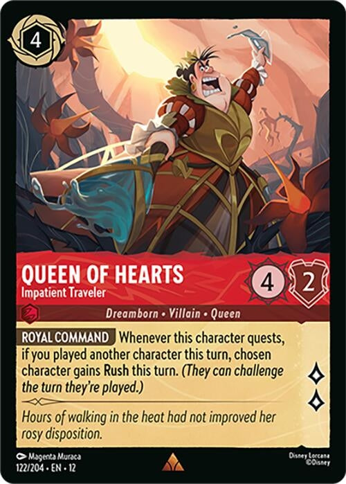 Image for Queen of Hearts - Impatient Traveler (122/204) [Wilds Unknown] - Disney Lorcana