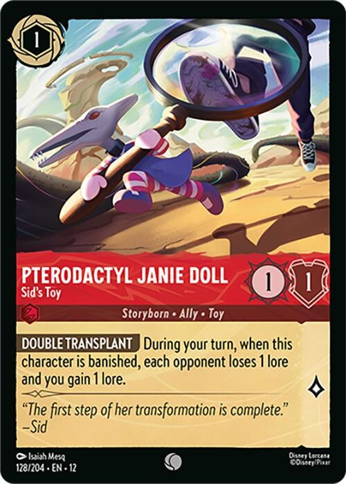 Image for Pterodactyl Janie Doll - Sid's Toy (128/204) [Wilds Unknown] (Cold Foil) - Disney Lorcana
