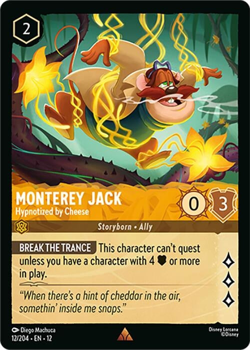 Image for Monterey Jack - Hypnotized by Cheese (12/204) [Wilds Unknown] (Cold Foil) - Disney Lorcana