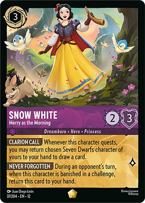 Image for Snow White - Merry as the Morning (37/204) [Wilds Unknown] - Disney Lorcana